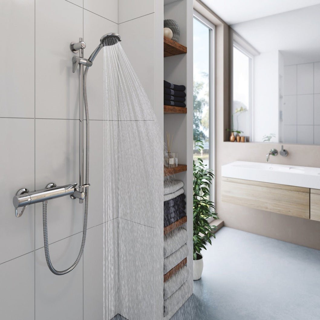 Triton Elina Type 3 TMV Bar Mixer Shower with Grab Riser Kit - JJ Building Materials
