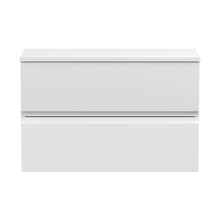 Hudson Reed Urban 800mm Wall Hung 2-drawer Vanity Unit & Worktop Contemp Satin White MFC Painted Matt 518x805x390mm