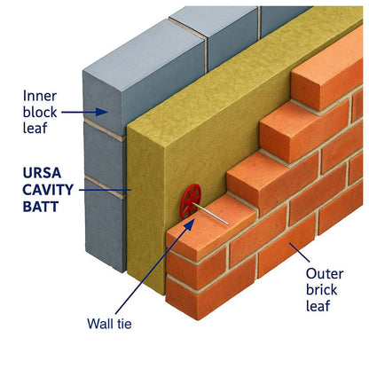 Ursa 35 Cavity Wall Batt (30 Pack) - JJ Building Materials