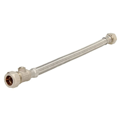 V&G Compression 15mm Iso x 1/2 300mm Flexi Tap Connector