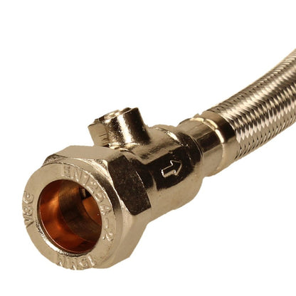 V&G Compression 15mm Iso x 1/2 300mm Flexi Tap Connector