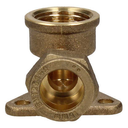 V&G Compression 15mm x 1/2 Backplate Elbow