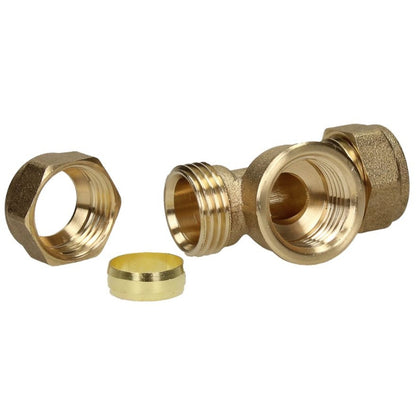 V&G Compression 15mm x 15mm x 1/2 Female Iron Reducing Tee