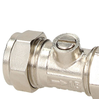 V&G Compression 22mm Chrome Isolation Valve