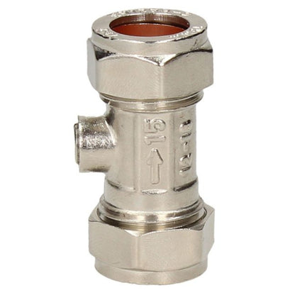 V&G Compression 22mm Chrome Isolation Valve