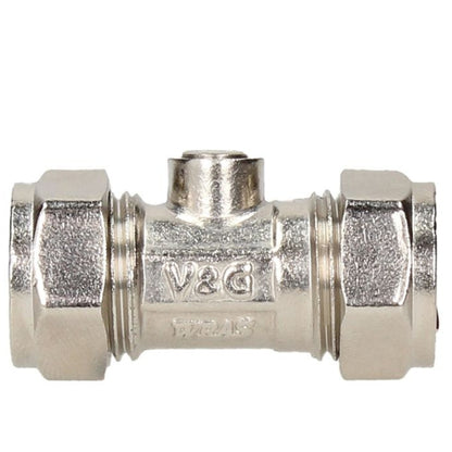 V&G Compression 22mm Chrome Isolation Valve