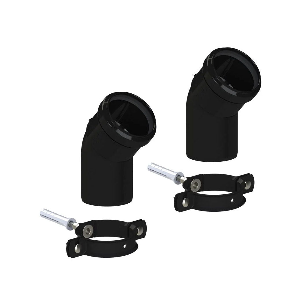 Vaillant Black 45 Degree Plume Elbow (Pair) - JJ Building Materials