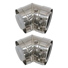 Vaillant Stainless Steel 80/125 45 Degree Facade/ Plume Bends (Pack Of 2) - JJ Building Materials