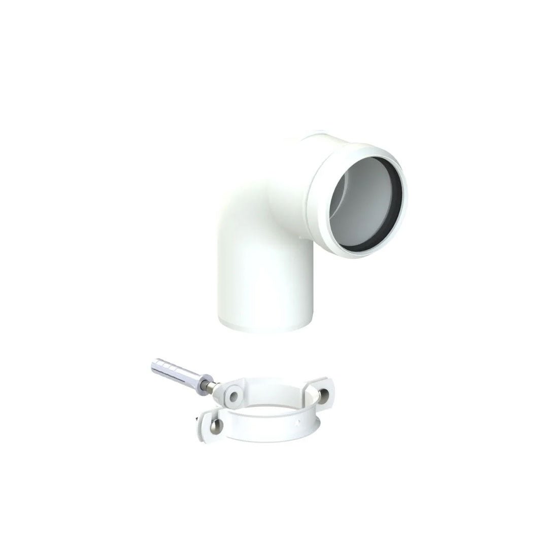 Vaillant White 87 Degree Plume Elbow - JJ Building Materials