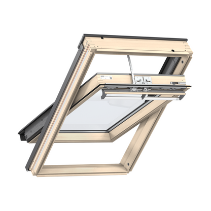 VELUX GGL Electric Pine Centre Pivot Roof Window - JJ Building Materials