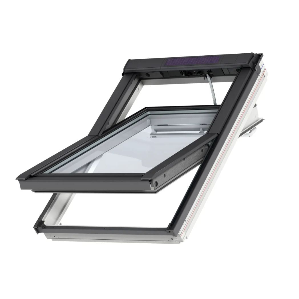 VELUX GGL Solar White Painted Centre Pivot Roof Window - JJ Building Materials