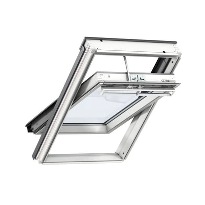 VELUX GGL Solar White Painted Centre Pivot Roof Window - JJ Building Materials