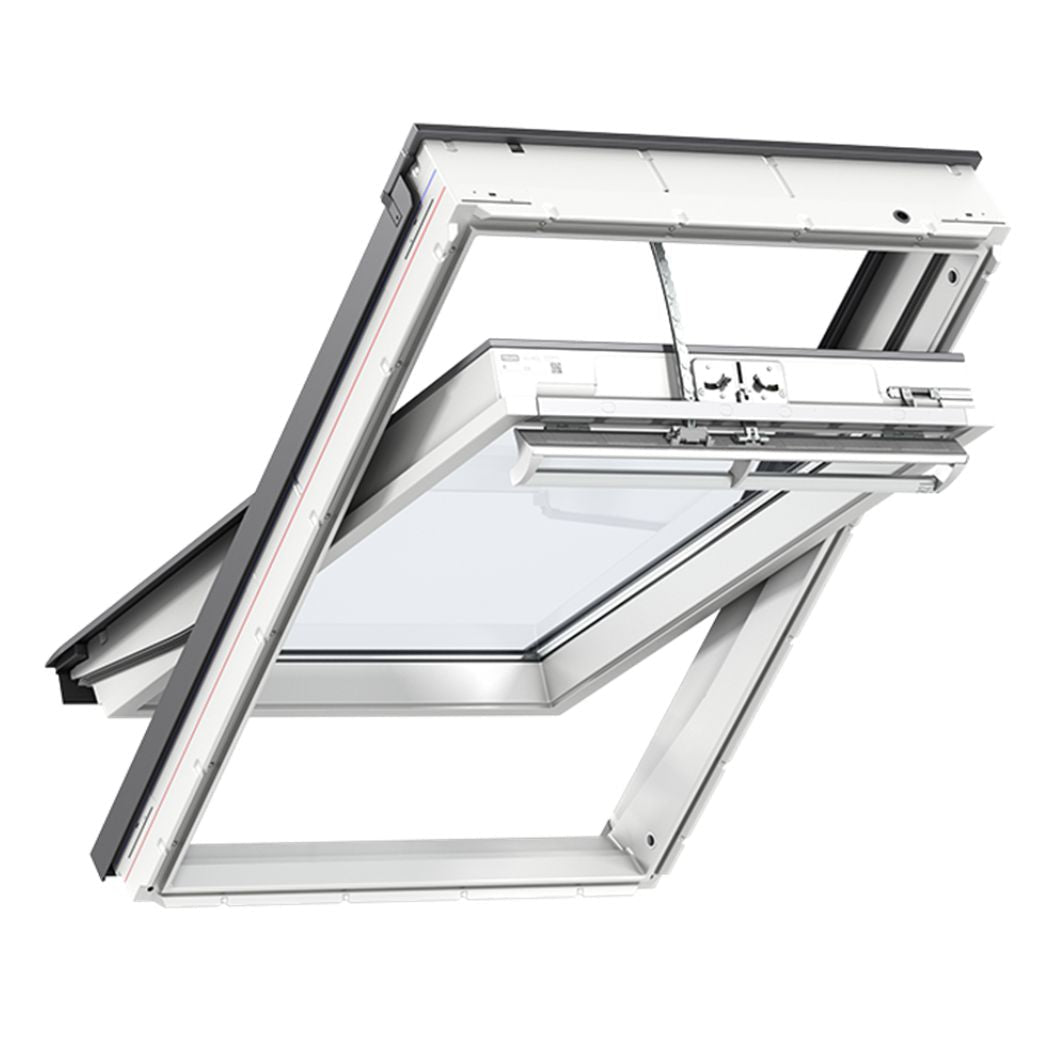 VELUX GGU Electic White uPVC Centre Pivot Roof Window - JJ Building Materials
