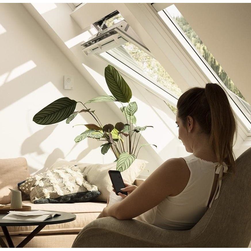 VELUX GGU Electic White uPVC Centre Pivot Roof Window - JJ Building Materials