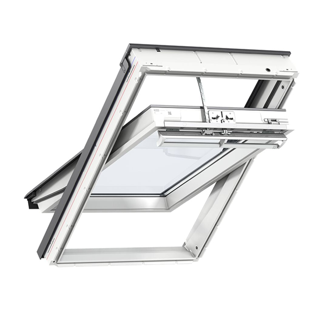 VELUX GGU Solar Powered Centre Pivot uPVC Roof Window - JJ Building Materials