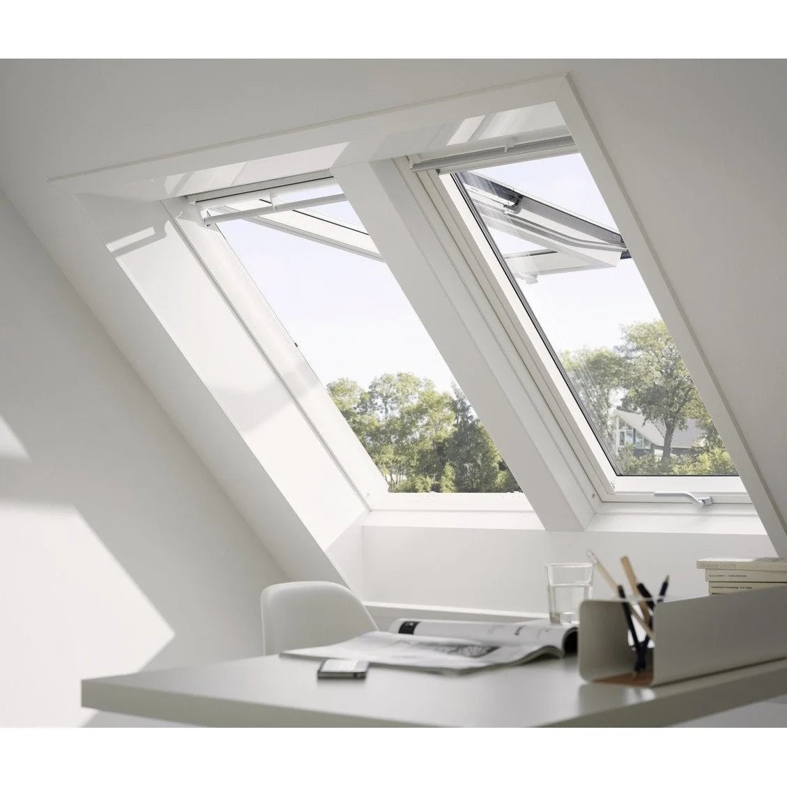 Velux GPU Top Hung White Polyurethane Roof Window - JJ Building Materials