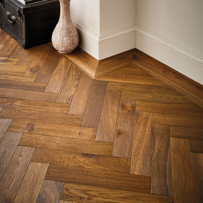 Verdant Smoked Oak Block Brushed UV Oil Engineered Wood Flooring - 0.648m2 Pack Size | Parquet Range