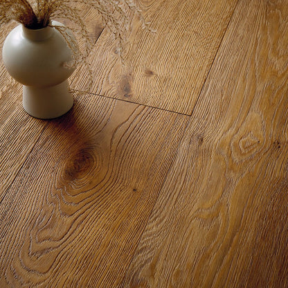 Verdant Smoked Oak Plank Brushed UV Oil Engineered Wood Flooring - 2.17m2 Pack Size | Contemporary Range - JJ Building Materials
