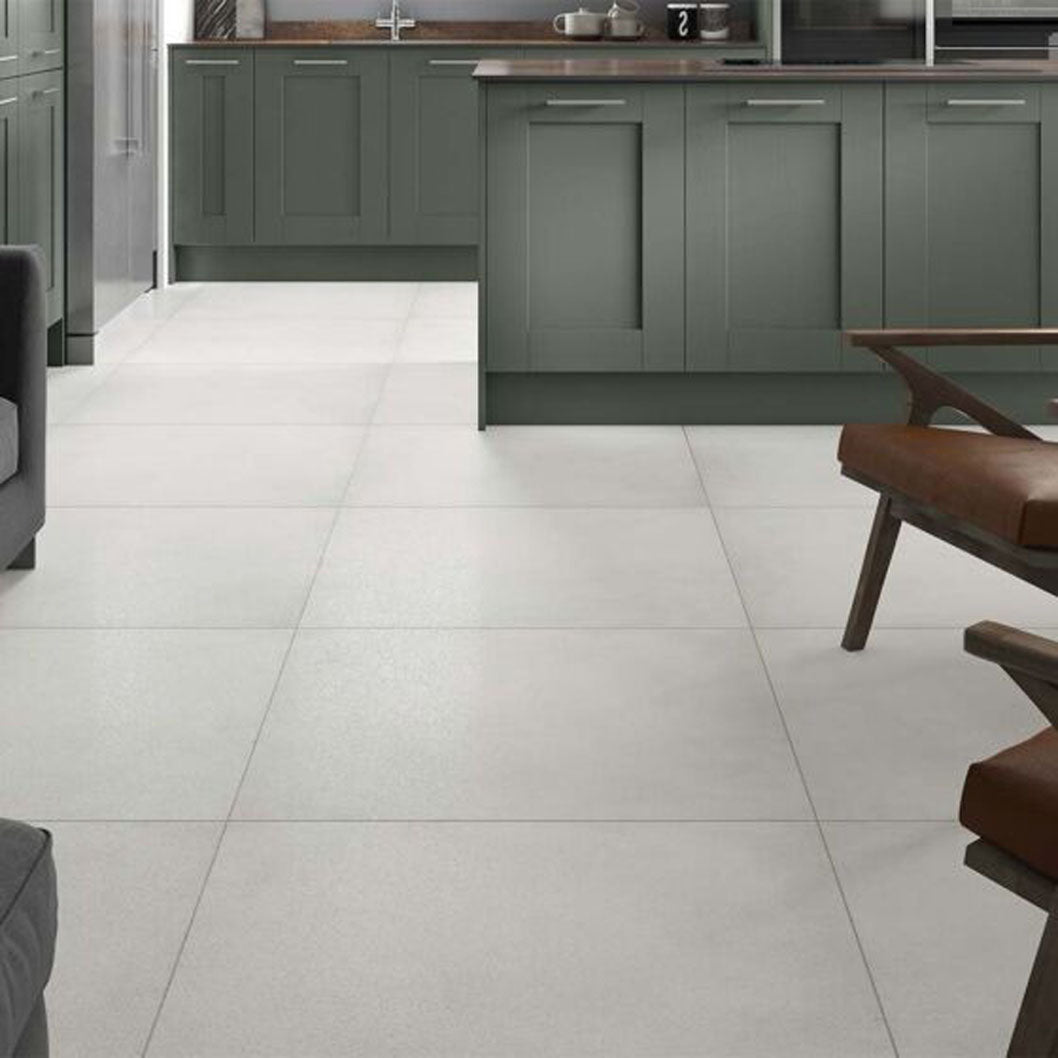 Verona Albacete White Wall & Floor Tile 800x800mm - JJ Building Materials