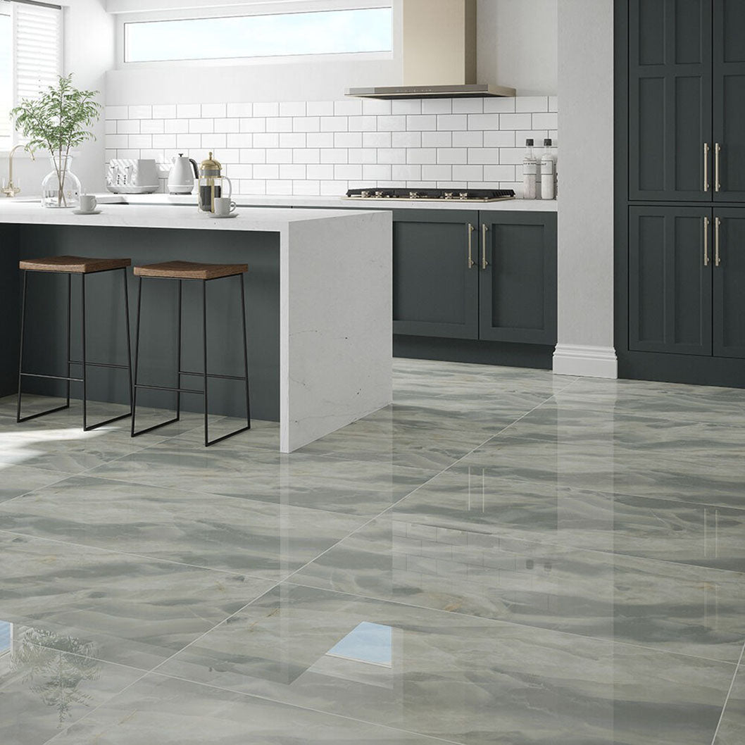Verona Aphrodite Emerald Wall & Floor Tile 600x1200mm - JJ Building Materials