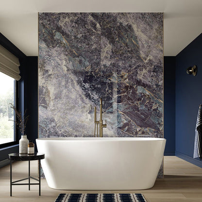 Verona Aqua Wall Blue Moon Gloss SPC Wall Panel 2400x950x6mm - Box of 2 - JJ Building Materials