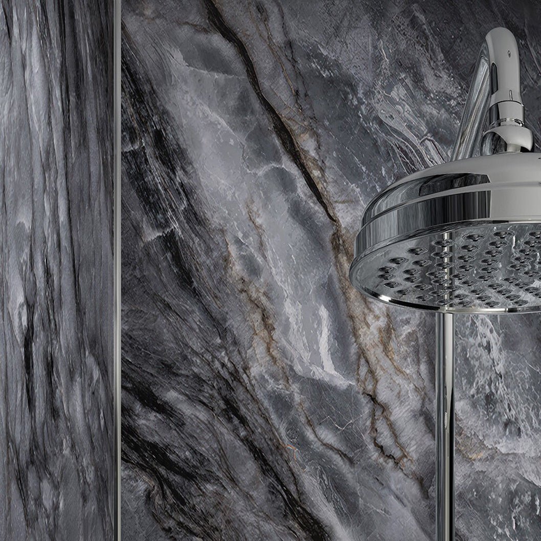Verona Aqua Wall Monsoon Gloss SPC Wall Panel 2400x950x6mm - Box of 2 - JJ Building Materials
