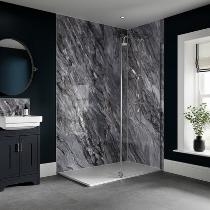 Verona Aqua Wall Monsoon Gloss SPC Wall Panel 2400x950x6mm - Box of 2 - JJ Building Materials