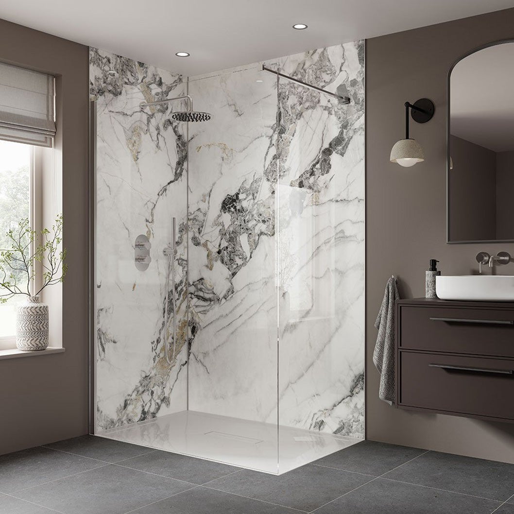 Verona Aqua Wall Olympus Gloss SPC Wall Panel 2400x950x6mm - Box of 2 - JJ Building Materials
