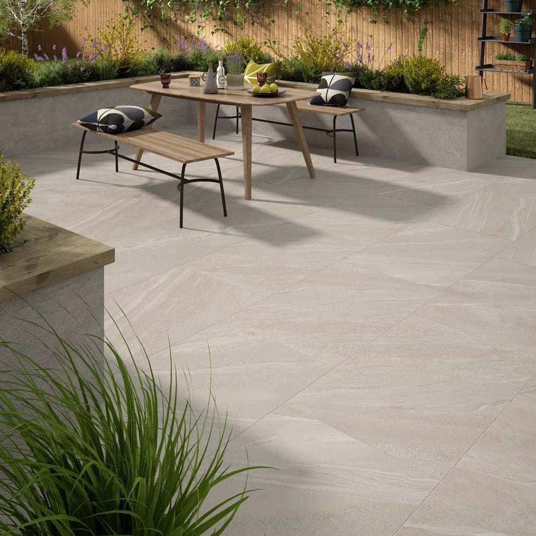 Verona Brit Stone Outdoor Porcelain Floor Tile 900x600x20mm - JJ Building Materials