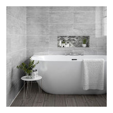 Verona Castell Grey Stone & Metal Mix Brick Mosaic 300x300mm - JJ Building Materials
