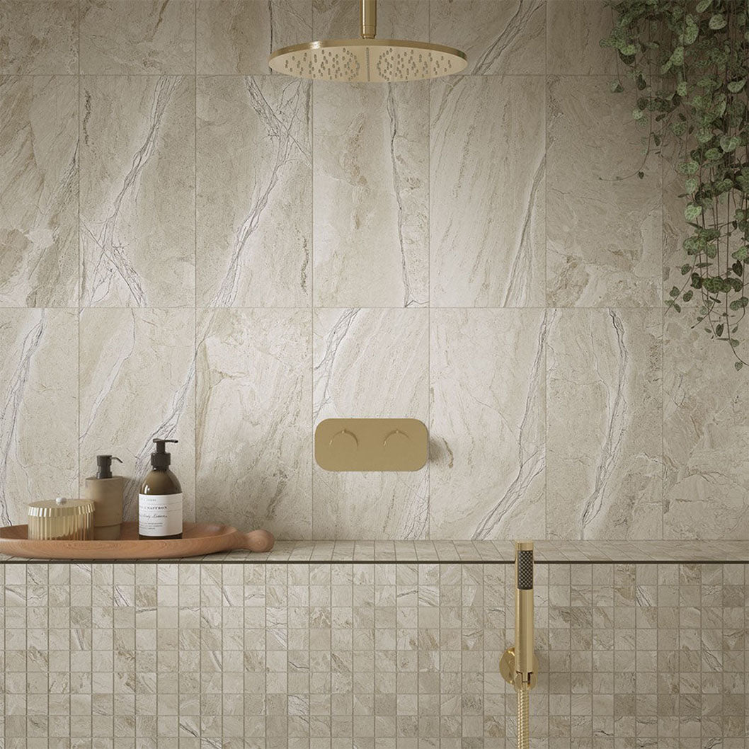 Verona Earthsong Natural Anti Slip Matt Porcelain Mosaic 300x300mm - JJ Building Materials