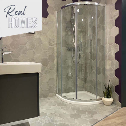 Verona Hex Steel Wall & Floor Tile 175x202mm - JJ Building Materials