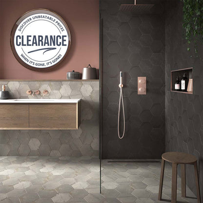 Verona Hex Steel Wall & Floor Tile 175x202mm - JJ Building Materials
