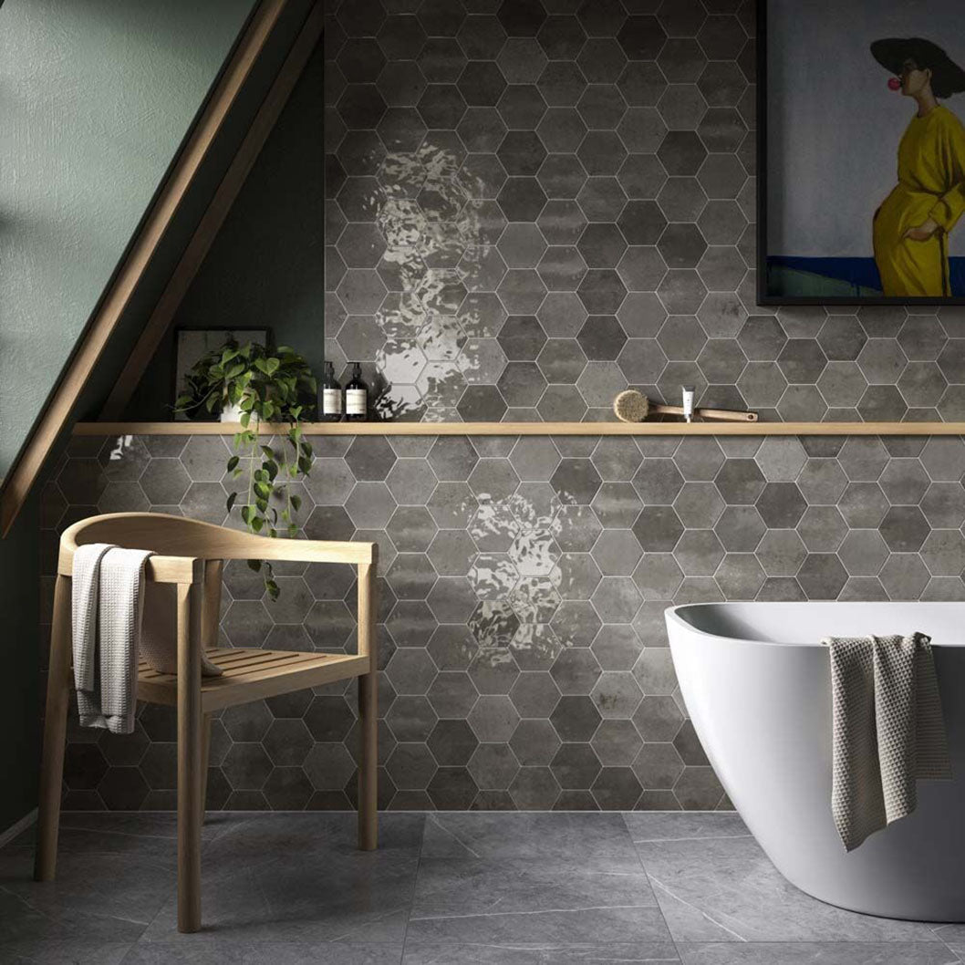 Verona Hope Hexagon Wall Tile 150x173mm - JJ Building Materials