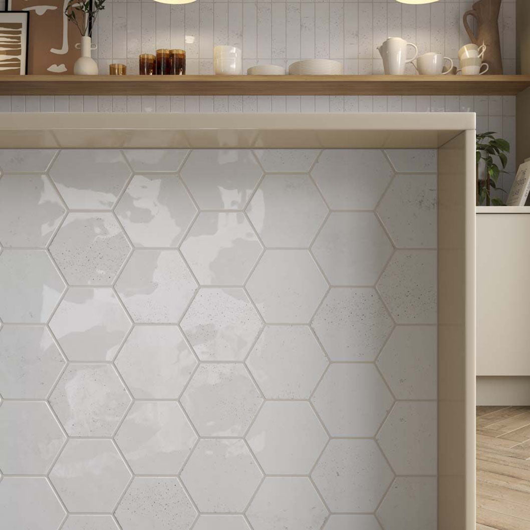 Verona Hope Hexagon Wall Tile 150x173mm - JJ Building Materials