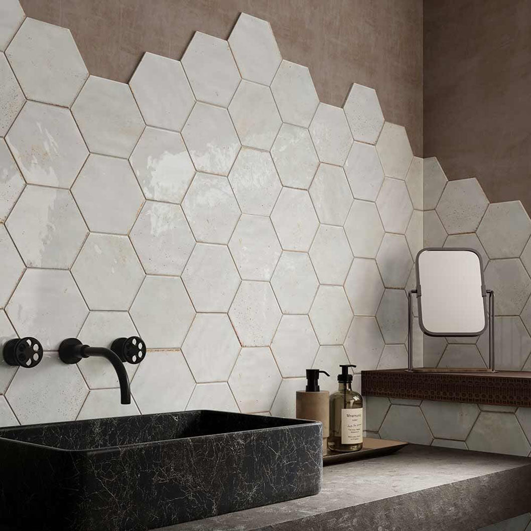 Verona Hope Hexagon Wall Tile 150x173mm - JJ Building Materials