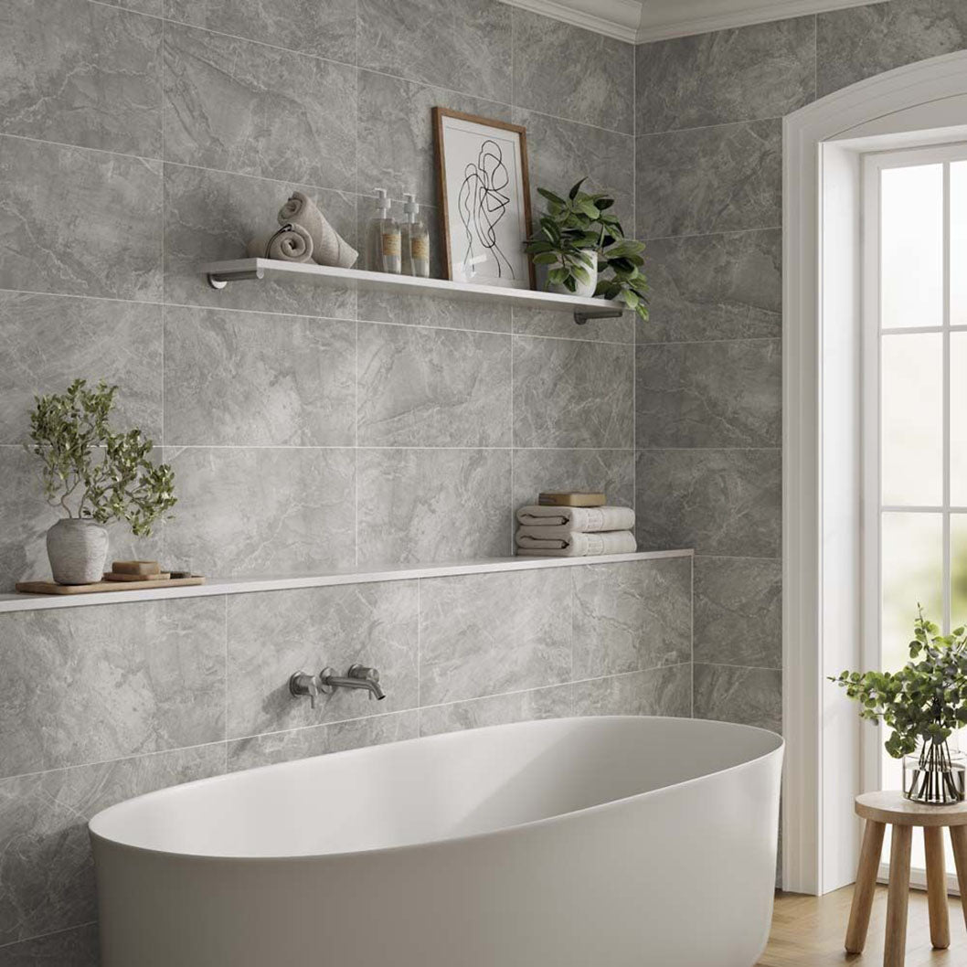 Verona Hugo Grey Wall Tile 300x600mm - JJ Building Materials