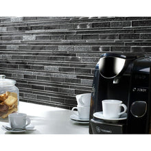 Verona Kenton Glass/Stone/Metal Mix Offset Linear Mosaic 300x310mm - JJ Building Materials