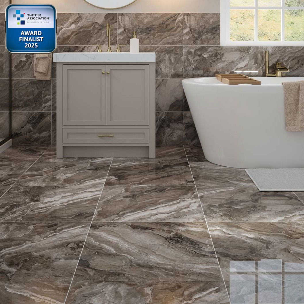 Verona Kore Slate Grey Wall & Floor Tile 600x600mm - JJ Building Materials