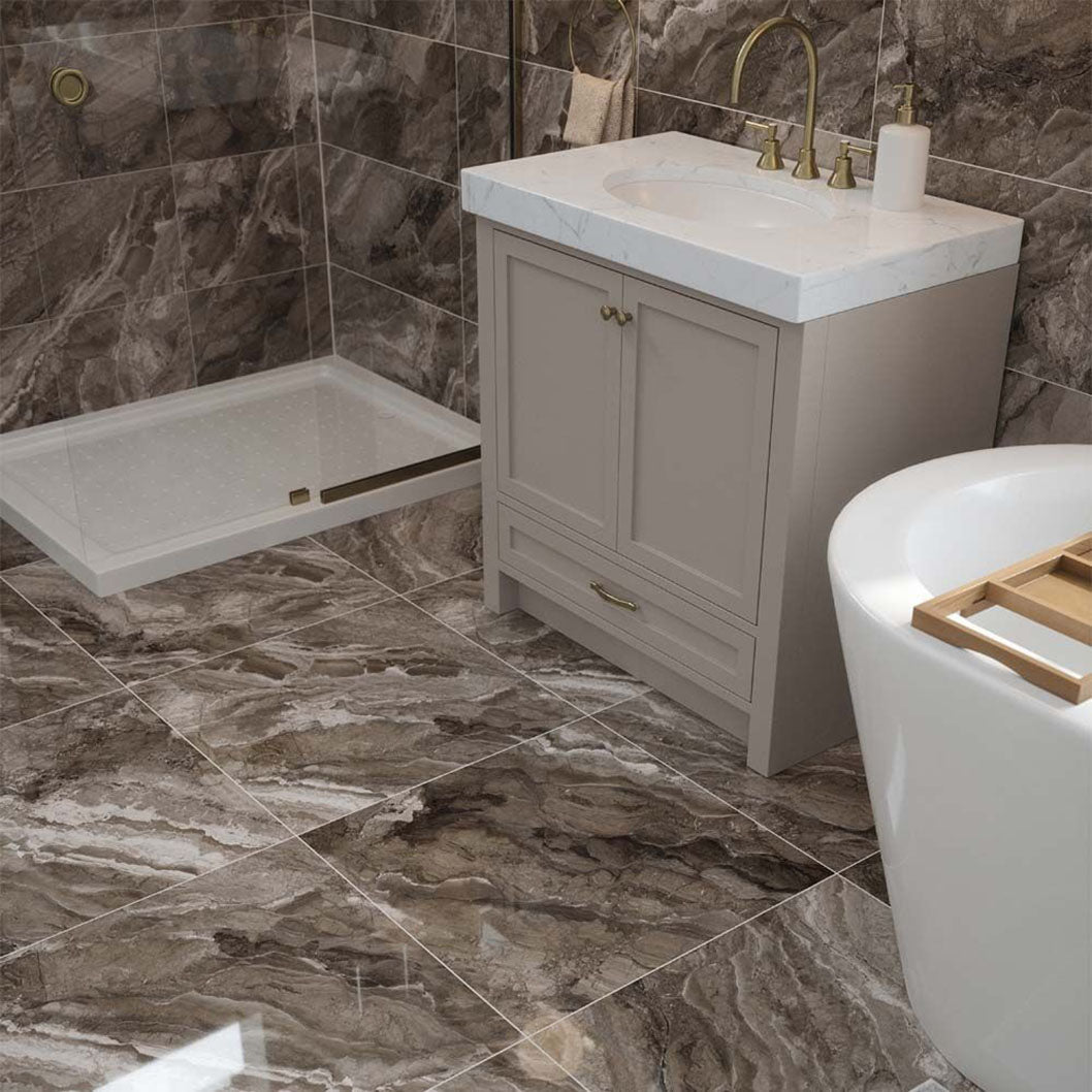 Verona Kore Slate Grey Wall & Floor Tile 600x600mm - JJ Building Materials