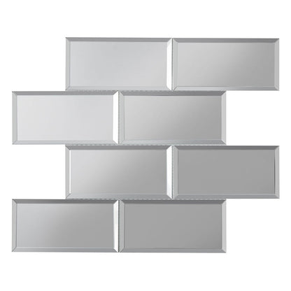 Verona Lumiere Bevel Mirror Brick Mosaic 300x305mm - JJ Building Materials