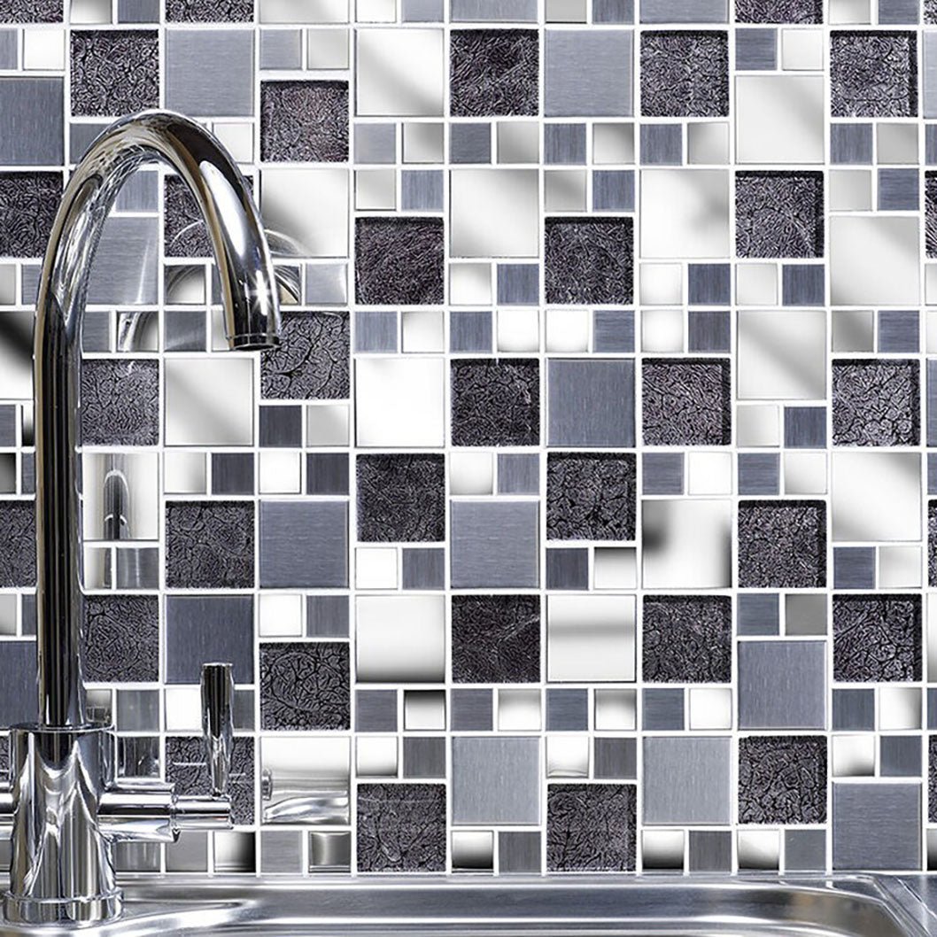Verona Moonlight Glass/Metal Mix Modular Mosaic 300x300mm - JJ Building Materials
