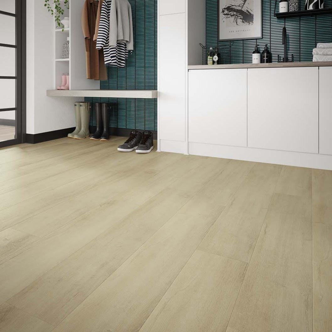 Verona Premium Light Oak Rigid Plank 1219.2x228.6x7.5mm with Built in Underlay - 1.13m2 Per Pack - JJ Building Materials