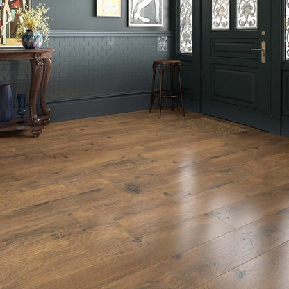 Verona Premium Warm Chestnut Rigid Plank 1219.2x228.6x7.5mm with Built in Underlay - 1.16m2 Per Pack - JJ Building Materials