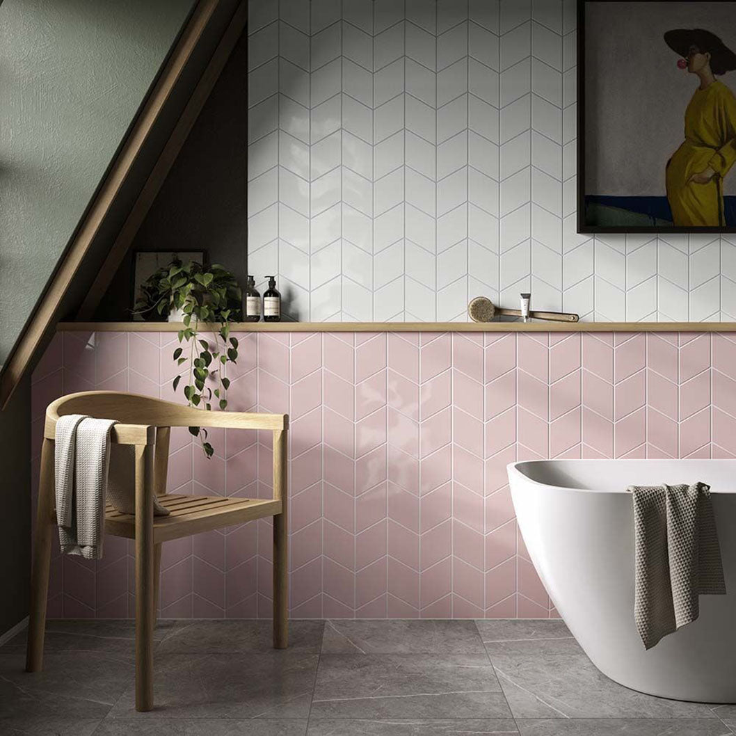 Verona Rhomboid Wall Tile 152x263mm - JJ Building Materials