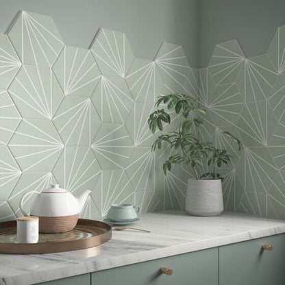 Verona Sunburst Wall & Floor Tile 232x267mm - JJ Building Materials