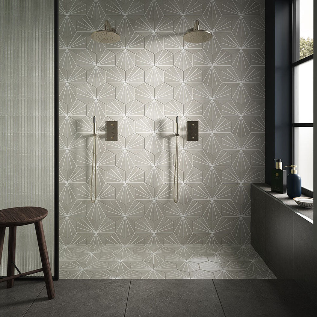 Verona Sunburst Wall & Floor Tile 232x267mm - JJ Building Materials