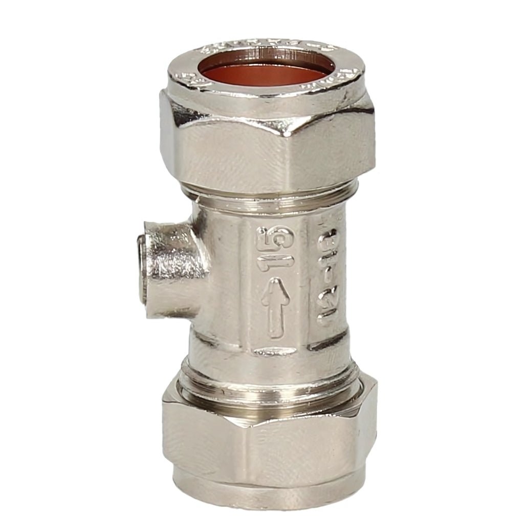 V&G Compression 15mm Chrome Isolation Valve - JJ Building Materials