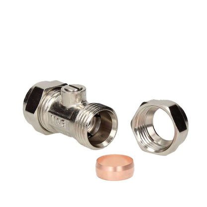 V&G Compression 15mm Chrome Isolation Valve - JJ Building Materials