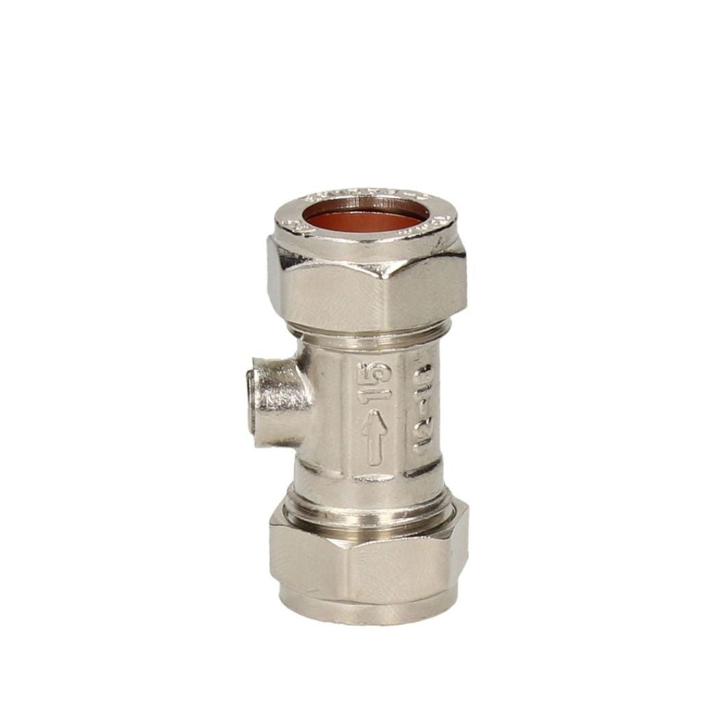V&G Compression 15mm Chrome Isolation Valve - JJ Building Materials